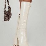 Princess Polly Montgomery Boot Cream Croc Photo 0