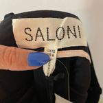 NWT Saloni Black Wide Tailored Cady Trousers Pleated Business Women's size 6 Photo 2