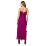 Amur Chara Ruffle Evening Gown in Purple Sangria 4 Womens Long Maxi Dress Photo 1