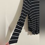 Free People  Women's M Striped Drippy Thermal Knit Cowl Neck Top Shirt OB455608 Photo 1