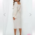 Revolve  SNDYS Gingham Courtney Dress in Cream Size 8‎ Smocked Midi Photo 2