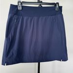 Athleta  Navy Blue Skort with Zipper Pockets Built in Shorts size 8 Photo 0