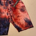 Leggings Depot Tie-Dye Shorts Pink and  Blue 1X Photo 4