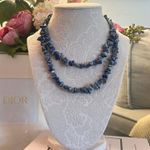 Free People NWT  Single Strand Beaded Necklace Blue Photo 0