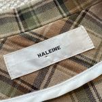 Haleine Beige Multi Plaid Long Sleeve 2 Button Front Oversized Wool Blazer Size undefined Photo 7