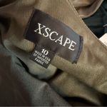 XScape Women's Asymmetric One-Shoulder Satin Gown Moss Sz 10 Photo 6