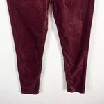AG Adriano Goldschmied AG Anthropologie Size 27 Pants Red Corduroy Skinny Velour The Stevie Ankle‎ 152 Photo 3