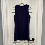 Evereve  Bailey Tank Dress Medium Sleeveless Cotton Navy Blue Stripes Photo 5