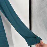 LOGO By Lori Goldstein Logo Lori Goldstein Women's Ribbed Stitch Cloudia Sweater Teal Large Mock Neck Photo 6