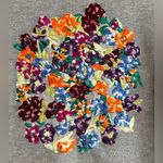 Top Shop Multicolor Embroidered Flowers Heather Grey Sweatshirt Cotton Blend, 4 Photo 3