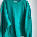 Cutter and Buck VINTAGE teal Ribbed Crewneck Photo 0