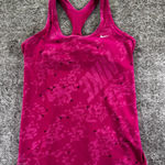 Nike  Dri-Fit Tank With Built In Bra Sz M Pink Logo Photo 0