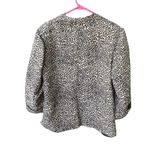 Silkland 100% silk size 14 animal print button front jacket. Tan Photo 1