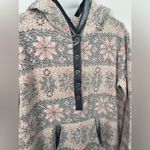 Kinsey fleece, PJs size medium, pink, and gray with hood and ears Photo 2