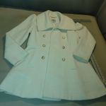 Worthington Peacoat Coat L Large Doube Breasted ivory Cream Slimmer Tweed Photo 7