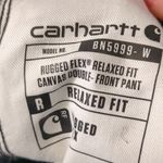 Carhartt  relaxed fit black rugged flex canvas double front pants size 14 Photo 2