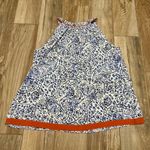 THML  Women's Paisley Blue and White Sleeveless Blouse Photo 2