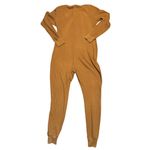 SKIMS Waffle Knit Henley Jumpsuit XL Caramel Brown Photo 2