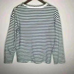 ZARA  Trafaluc collection navy and‎ white striped long sleeve top Sz S Photo 3