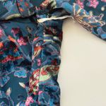 Peace‎ + Love Paisley Floral Velvet Burnout Dress Sz M Baroque Whimsy Glam New Blue Size M Photo 3