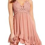 Free People ✨SALE Rose Pink Adella Slip Mini Dress Size S NWT Photo 0
