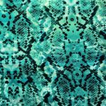 Liz Claiborne Size 10 Stretch Snakeskin Capri Cropped Pants Turquoise Black Teal Photo 3