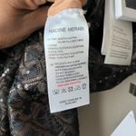 Nadine Merabi Rachel Black Lace Feather Trim Plunge V Photo 9