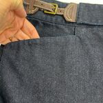Lauren Ralph Lauren Dark Wash Denim Skirt Leather Buckle Pockets Size 16 Blue Photo 4