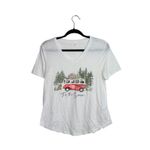 Maurice's  Tis The Season Christmas Bus Graphic Tee White V-neck Photo 1