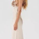 ZARA  dress maxi satin slip bodycon ruffled strappy wedding evening cocktail Photo 15