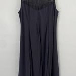 Torrid Midi Jersey Knit Trapeze Dress Hanky Hem Dark Gray Crochet Lace Yoke 2X Photo 4