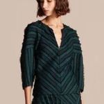 Rebecca Taylor greenâeyelash textured blouse size 4 Photo 1