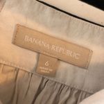 Banana Republic  Skirt A Line Pockets Linen Blend Lined Striped Navy Blue White 6 Photo 2