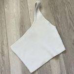 Babaton One Shoulder Crop Tank sculpt knit womens White (xsmall) going out party Photo 0