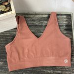 Savvi Tan Ribbed Cropped Athletic Sport Bra Top NEW S Photo 0