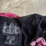 Vintage Pink Paisley Floral Layered Midi Skirt Size M Photo 4