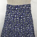 Marni Floral Blue Print Flares A Line Midi Skirt Made in Italy 40 US 4 Linen Photo 1