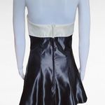 Gunne Sax Vintage Black & Cream Strapless Satin Cocktail Tuxedo Dress Size 5 Photo 3