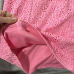 Forever 21 Eyelet Pink A-Line Dress Size Medium VII  Sexy Mini Pink Icing Knit M Photo 3