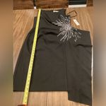 Eliza J  Boat Neck rhinestone starburst draped Ruched Sheath Mini Dress black 10 Photo 7