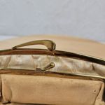 Vintage Clasp Clutch Pocketbook Womens 7" Gray Gold Frame Purse Evening Bag Photo 6