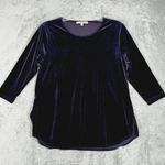 Sympli Shirt Women 12 Purple Velvet Blouse Whimsy Gothic Witchy Dark Fairy Gypsy Photo 1