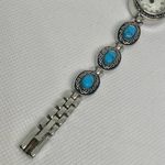 Eikon women silver tone quartz analog wrist watch 21mm mop dial running Photo 3