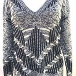 Silence + Noise Urban Outfitters Womens large grey and black v-neck knit sweater Photo 0