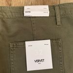 Vervet Olivia High Rise Utility Cargo Wide Leg Jeans Green Size 32 Photo 5