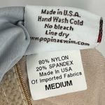 Popina Medium Made in USA Boho Fitted Tank Swim Top Tankini Neutral Square Neck Tan Photo 4