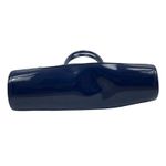 Tory Burch  Small Ella Patent Leather Tote Bag Nylon Purse Navy Blue Photo 5