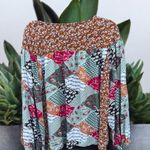 easel  Patchwork Blouse Size Large Oversized Photo 1