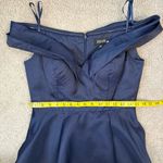 XScape  6334XP Off The Shoulder Organza Gown Navy Blue 8 Petite Photo 8