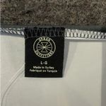 Urban Outfitters Black and Orange Cut Out Crop Tank Top Photo 2